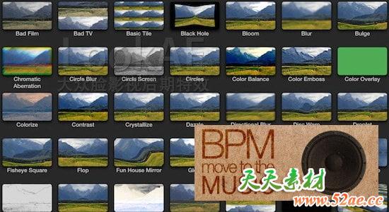FCPX插件：音乐自动节拍视觉特效 FCPeffects - BPM v1.2
