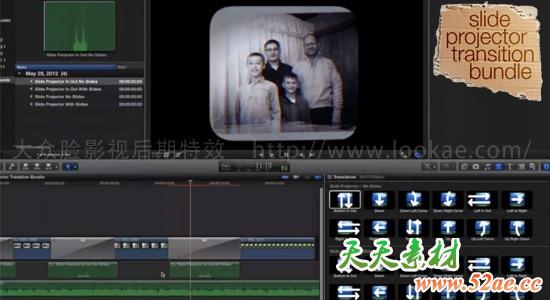 FCPX插件：24种复古怀旧摄像机拍摄转场 FCPeffects - Slide Projector Transition