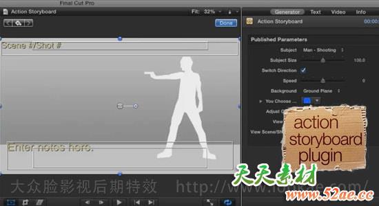FCPX插件：动作电影场景分镜头故事动画 FCPeffects - Action Storyboard
