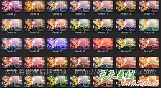 FCPX调色插件：40种分级调色插件 FCPeffects - Color Command Pro Grades