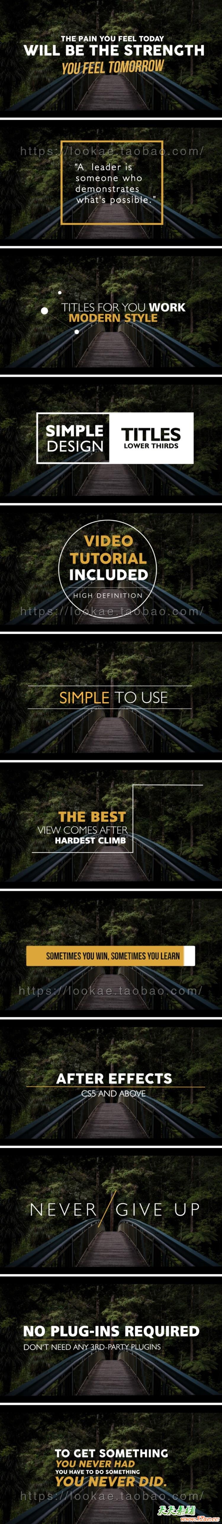 Final Cut Pro X插件：30种简洁文字标题动画 Simple Titles FCPX FCPX插件-第2张