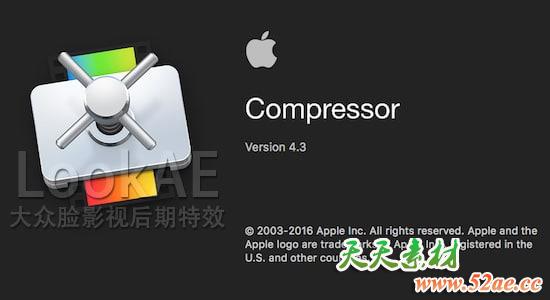 苹果视频压缩编码输出软件 Compressor 4.3.2（英/中文版）高速下载