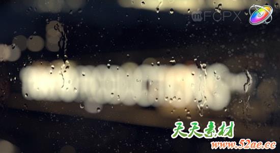 Apple Motion 5 教程：制作玻璃水珠滑落动画特效 Rain on Glass Tutorial