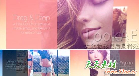 FCPX主题插件：时尚唯美小清晰图文动画展示栏目包装 Bokeh Bliss