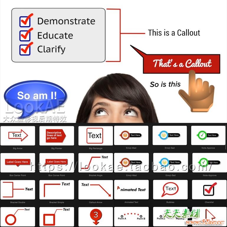 FCPX插件：67种呼出标注信息提示动画效果 Ripple Callouts FCPX插件-第2张