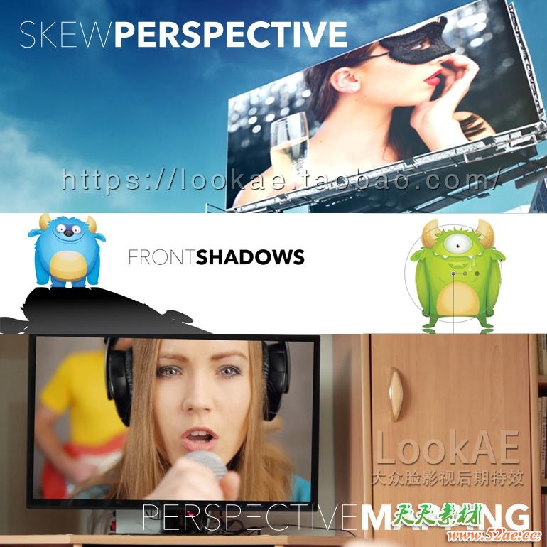 FCPX插件：三维透视替换屏幕画面反射倒影插件 PROSKEW FCPX插件-第2张