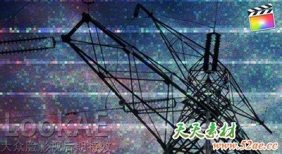 FCPX转场插件：信号噪波图像闪烁干扰特效转场 TranStatic