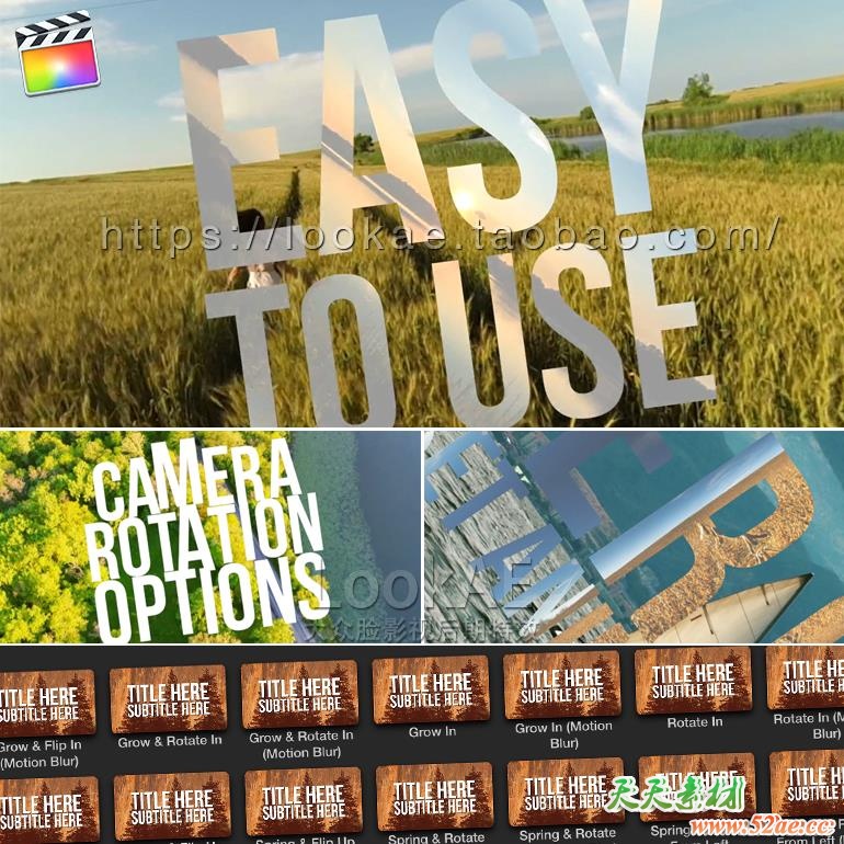 FCPX转场插件：文字大标题镂空遮罩动画转场 TransText Vol.2 FCPX插件-第2张