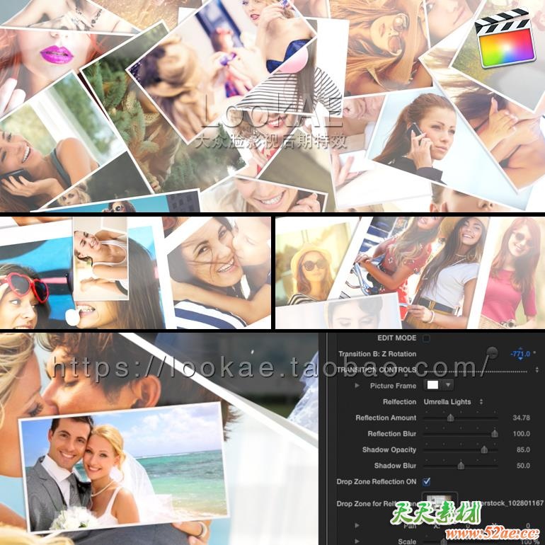 FCPX转场插件：多张图片叠加动态切换转场 TransPic + 使用教程 FCPX插件-第2张