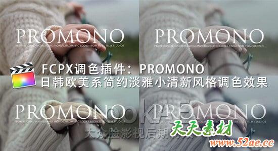 FCPX调色插件：日韩欧美系简约淡雅小清新风格调色插件 PFS - PROMONO