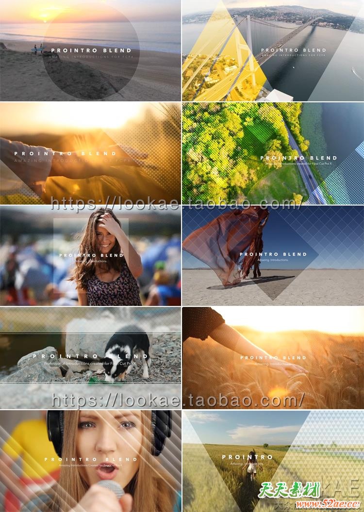 FCPX 插件：30组简约小清新图形叠加文字标题动画 PFS – ProIntro Blend FCPX插件-第3张