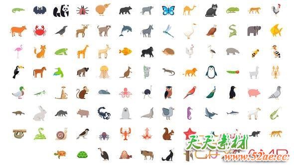 100 Animals & Birds Icons 29885627