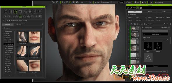 Character Creator人物模型皮肤肢体预设 Reallusion – Makeup & SFX, Human Anatomy Set Bonus, Realistic Human Skin and Ultimate Morphs-天天素材网