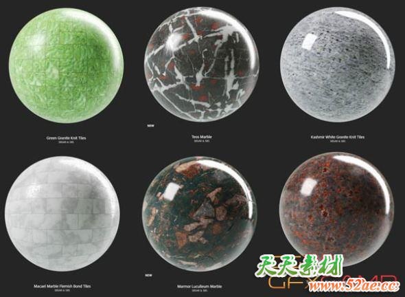 常用笔刷材质预设 Substance Source 23 – 59 Substances-天天素材网