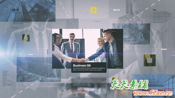 AE模板-科技感商务图片展示片头 Business Promo-天天素材网
