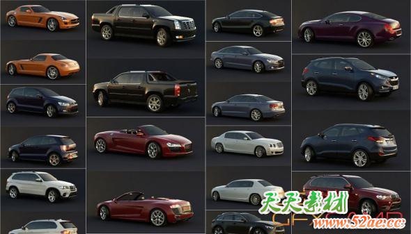 汽车3D模型 Vargov Car 3D-Models Collection(3DS MAX格式)-天天素材网