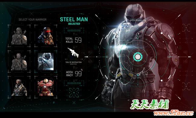 AE模板-400+科技感电影游戏UI界面屏幕HUD动画元素