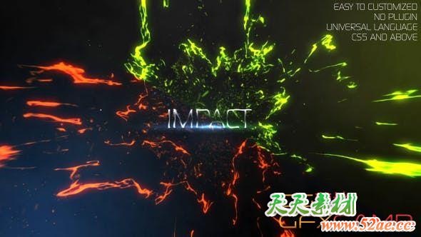 AE模板-大气能量感文字宣传片头 Impact – Cinematic Titles-天天素材网