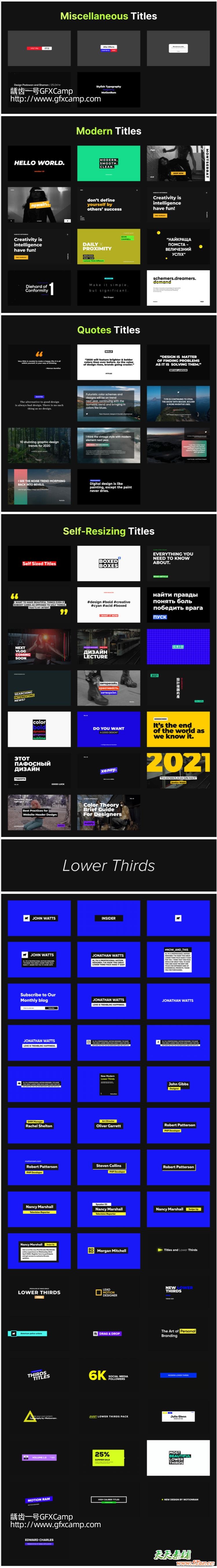 AE脚本-350组创意时尚商务企业简洁文字标题排版字幕动画预设V2 破解版