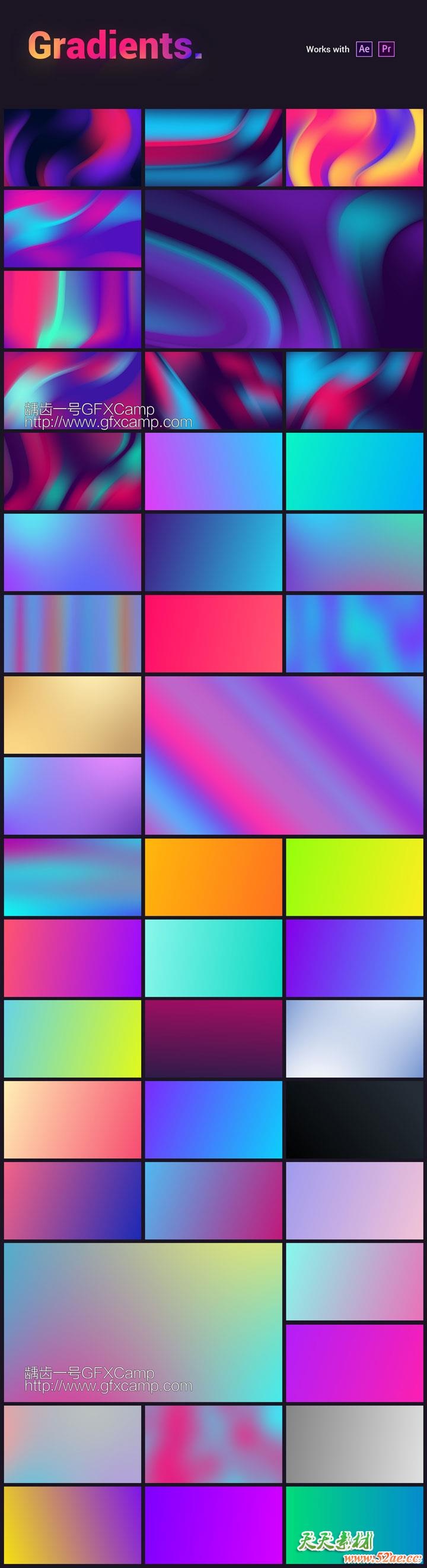 AE脚本+PR预设+FCPX预设-2250+时尚排版商品介绍宣传包装文字标题字幕条Logo动画转场背景元素包 Graphics Pack TOKO V4.1