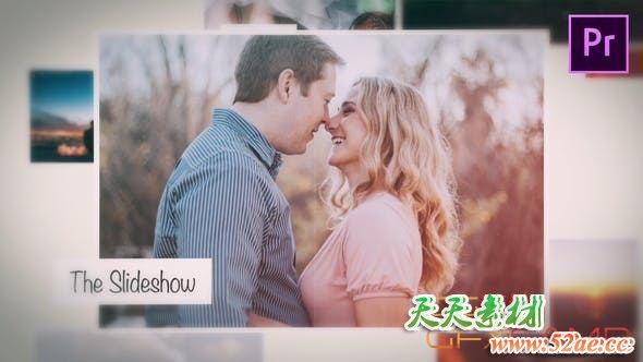 PR预设-温馨美好回忆照片相册片头 The Slideshow-天天素材网