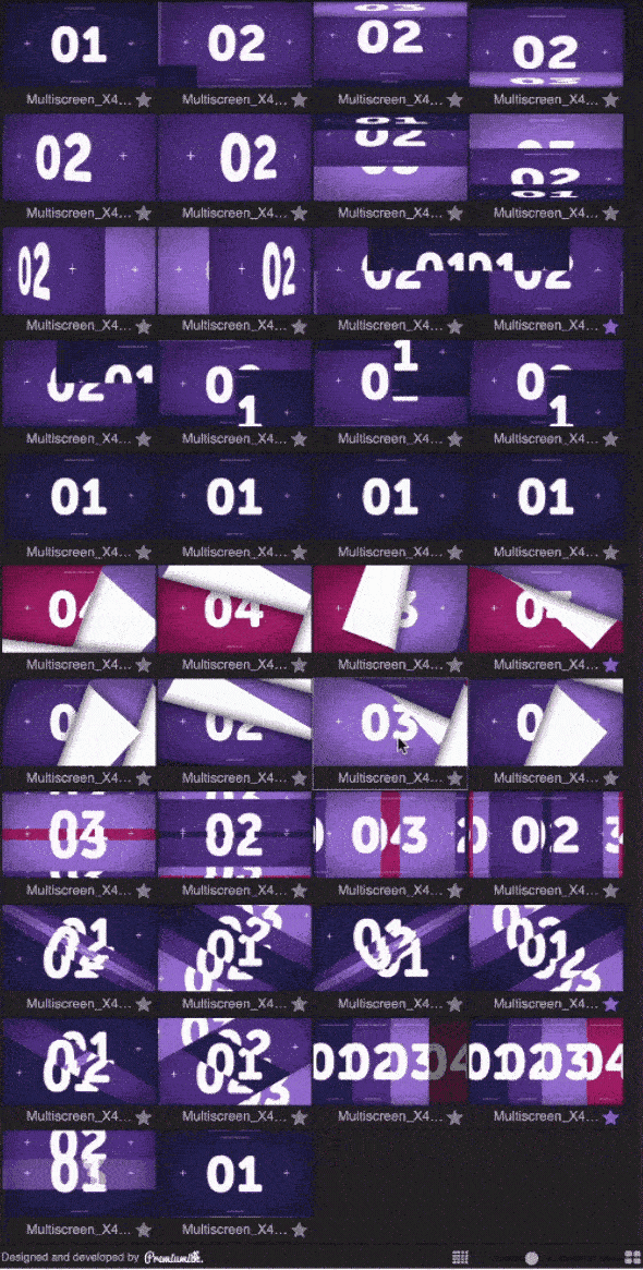 AE+Premiere/PR脚本-200组图片视频切割翻页常用分屏转场预设