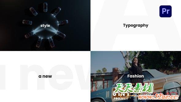 PR预设-时尚图片视频文字快闪片头 Stomp Typography Opener for Premiere Pro