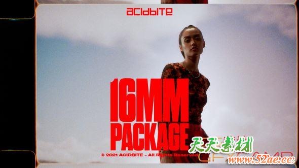 复古视频胶片边框遮罩视频素材 AcidBite – 16mm