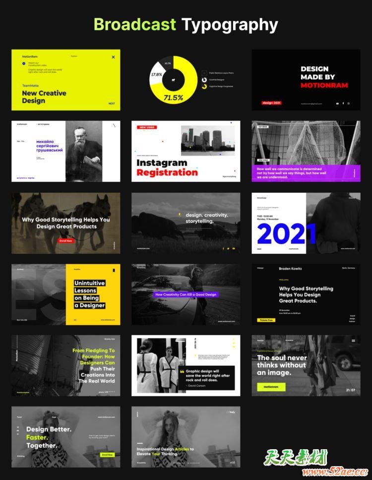 AE+PR脚本-400组创意时尚商务企业简洁文字标题排版字幕动画预设 破解版