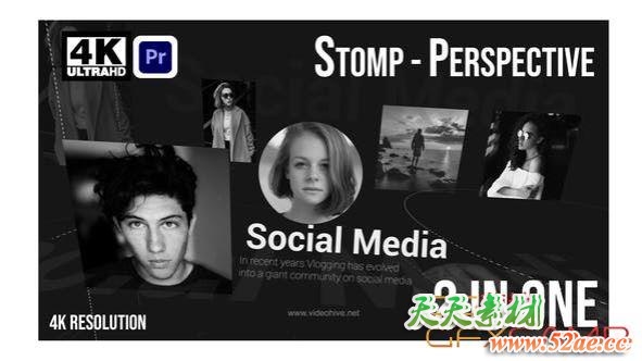 PR模板-透视感图片文字快闪片头 Stomp – Perspective Intro
