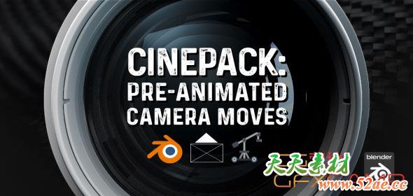 Blender摄像机运动预设插件 Cinepack Pre-Animated Camera Moves 2022-天天素材网