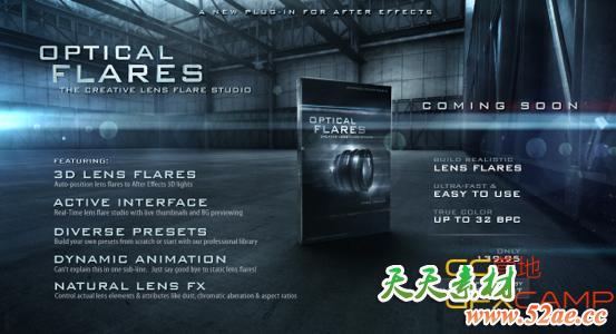 AK AE镜头光晕插件 Video Copilot Optical Flares Bundle 1.3.7 CS4-CC 2022 Mac-天天素材网