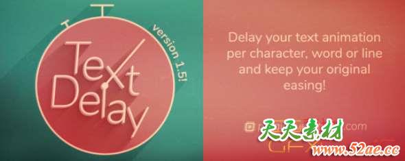 文字延迟MG动画AE脚本 Aescripts TextDelay V1.7.4 Win/Mac破解版+ 使用教程