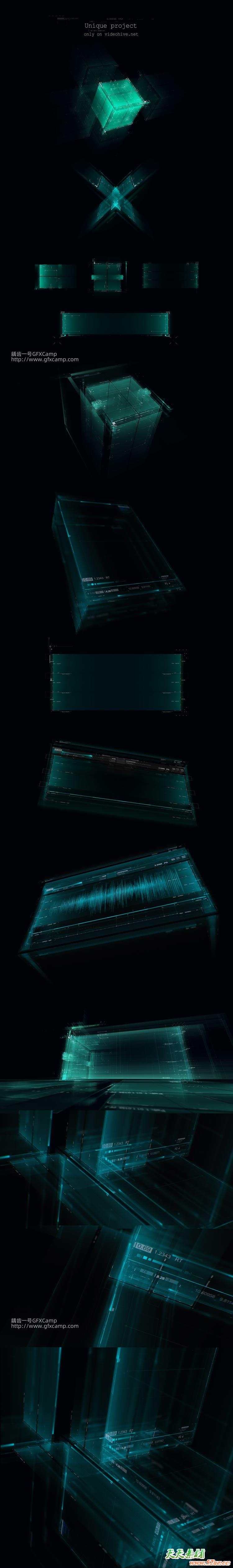 AE脚本-900+科技感HUD屏幕图像线条边框UI界面元素 HUD Library V3 破解版