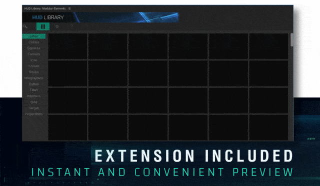 AE脚本-900+科技感HUD屏幕图像线条边框UI界面元素 HUD Library V3 破解版