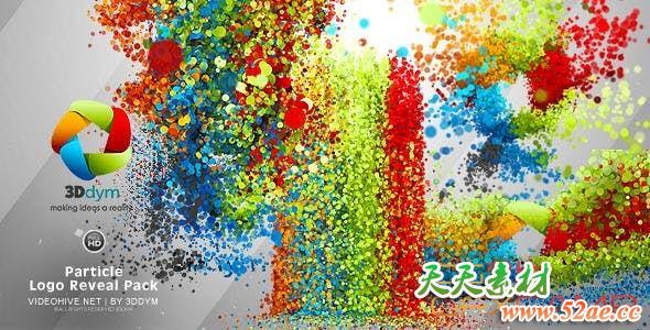 AE模板-粒子汇聚消散Logo动画 Simple Logo Reveals-天天素材网
