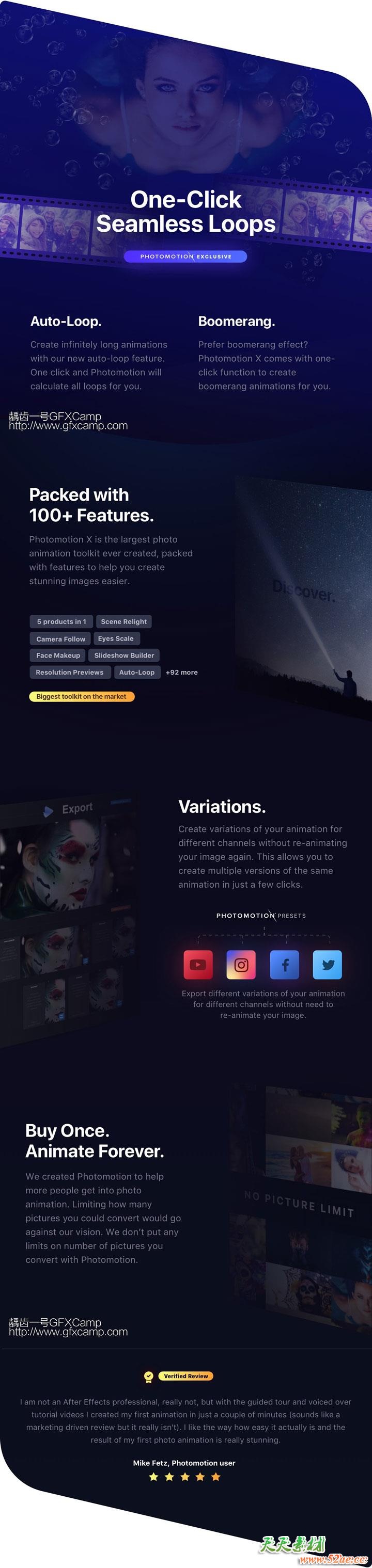 AE模板-人物风景图片转三维摄像机运动视差3D动画+视频教程 Photomotion v11.1 +官方付费会员教程