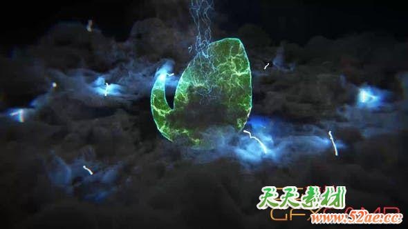 AE模板-闪电烟雾Logo动画 Smoke Lighting Logo Reveal
