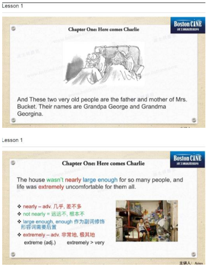 《查理和巧克力工厂》英文原版导读精讲视频课程全集(65讲 含作业)-天天素材网