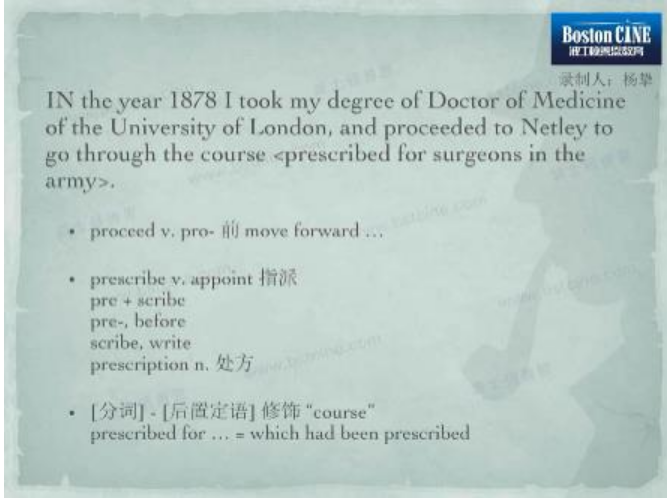 《福尔摩斯：血字的研究》英语名著原版视频导读精讲课程(27讲 含资料)-天天素材网