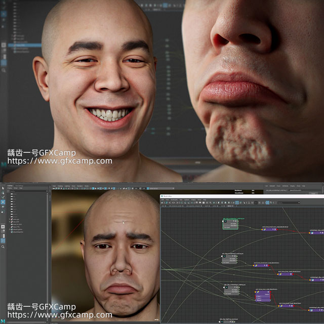 Maya+ZBrush高级面部数据捕捉形状混合绑定教程 中文/英文字幕-天天素材网