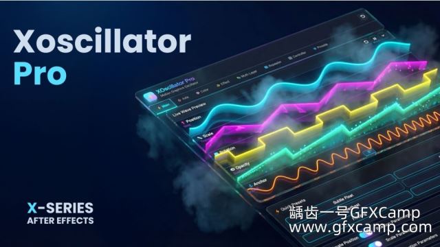 AE心跳弹跳震荡可视化动画脚本 Aescripts XOscillator Pro V1.0.0 + 使用教程-天天素材网