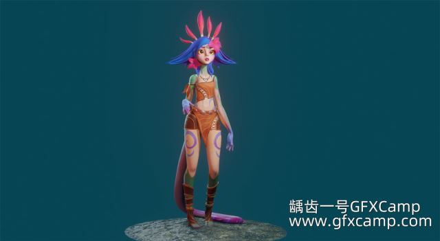 Blender奇幻卡通角色建模教程 Neeko by Flycat-天天素材网