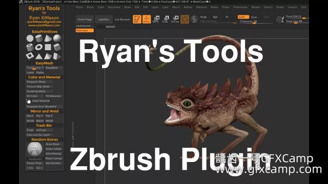 ZBrush小工具集合插件 Ryan’s Tools Zbrush Plugin Pro 2025-天天素材网