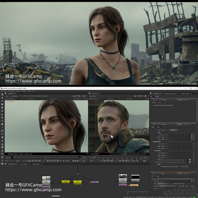 Maya+Nuke影视场景镜头合成灯光照明教程 中文/英文字幕-天天素材网