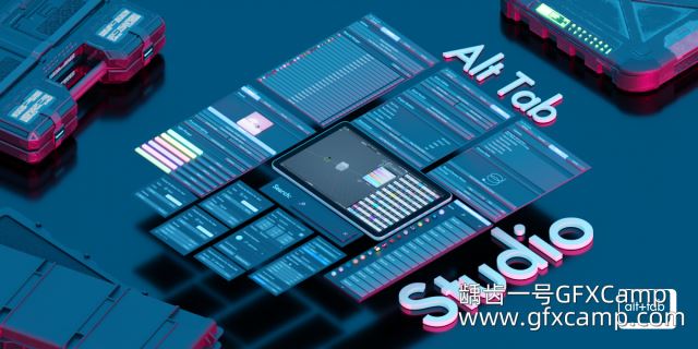 Blender摄影棚灯光材质摄像机动画预设插件 Alt Tab Studio V1.0.4 + 使用教程-天天素材网