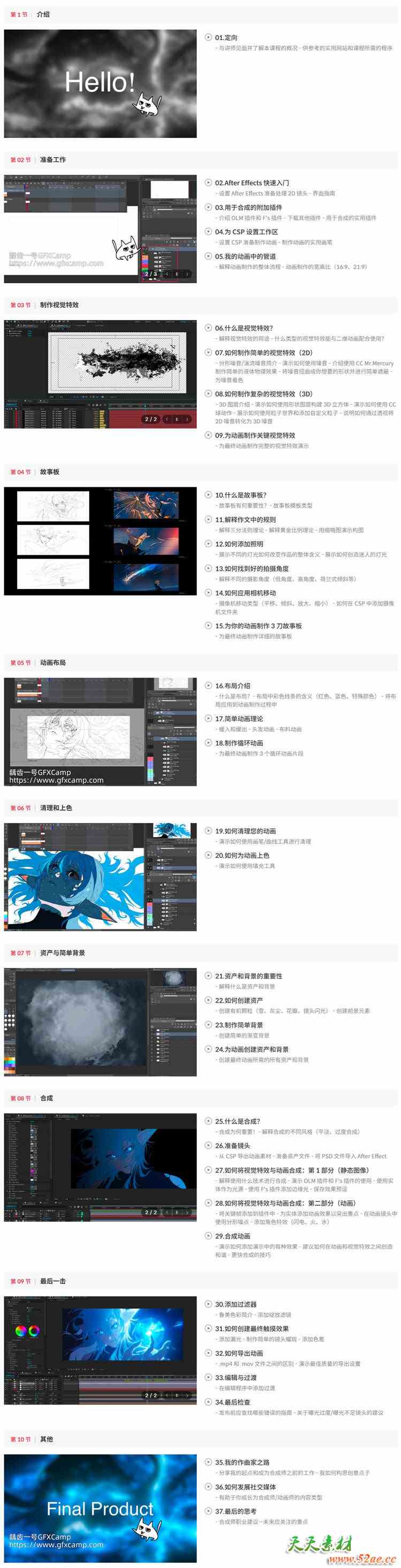 Coloso AE CSP二维动漫卡通动画二次元特效合成教程 中文/英文字幕