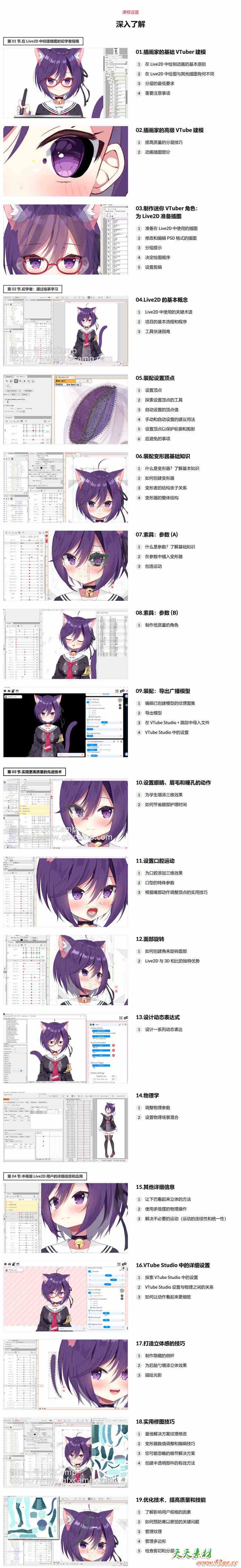 Coloso Live2D创建卡通动态虚拟角色教程 中文/英文/韩文字幕