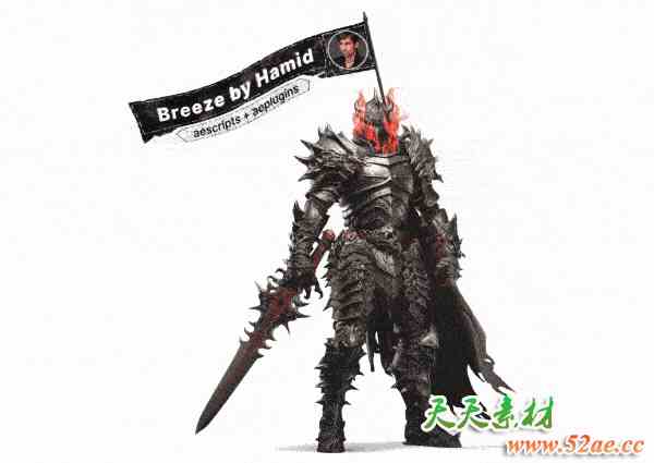 AE脚本-图层摆动游戏元素吹动循环动画 Breeze V1.0.1