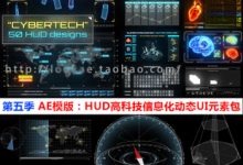 第五季 AE模版：HUD高科技信息化动态UI元素包-天天素材网
